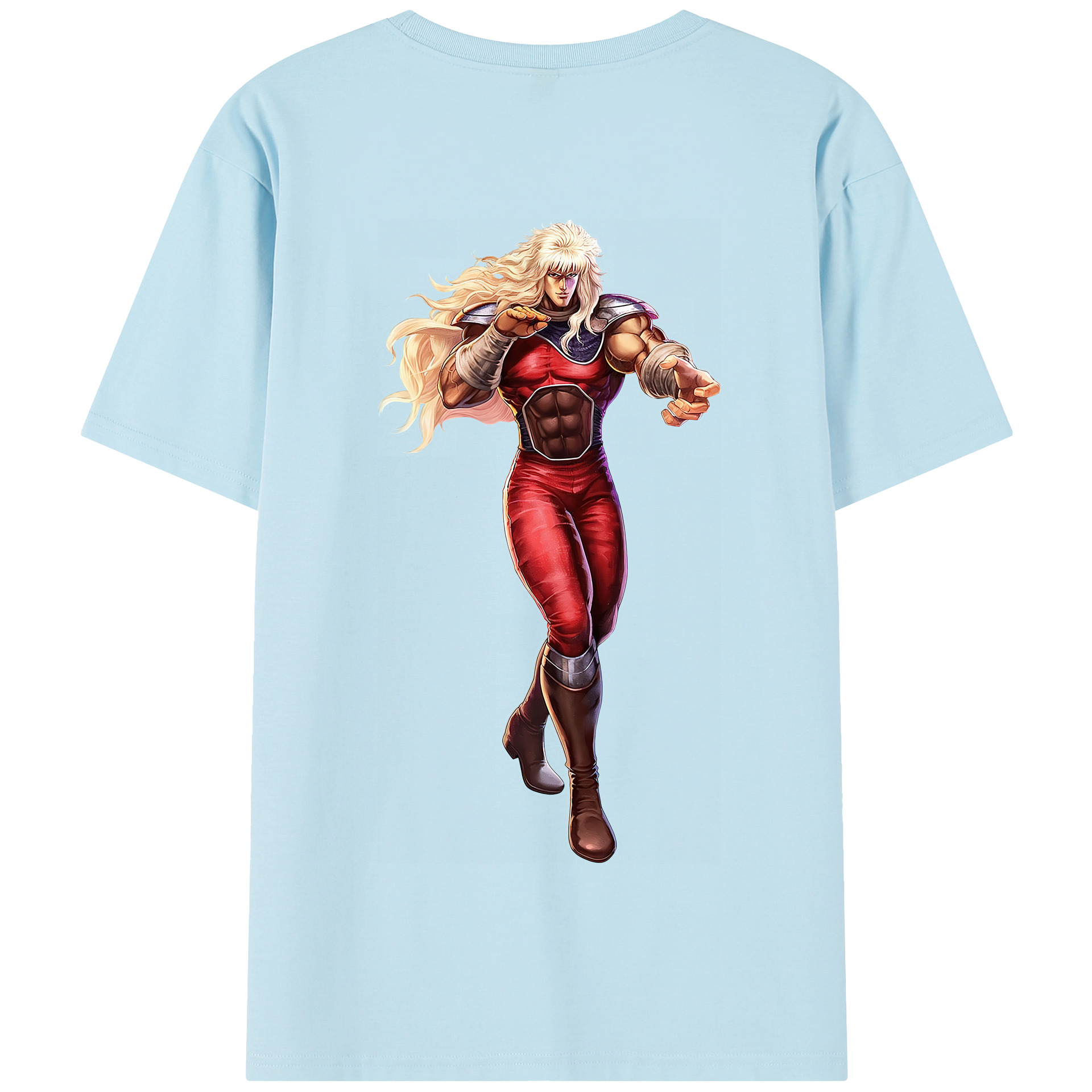 （画像用） 北斗の拳 Fist of the North Star 綿100％半袖Tシャツ（背面プリント）